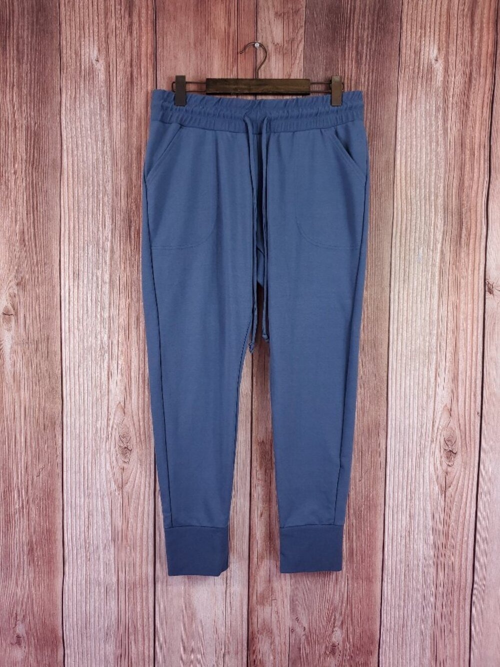 NWT FP Movement Free People Womens Large Sunny Skinny Sweatpants Blue OB768595